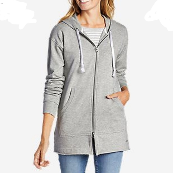 extra long zipper hoodie